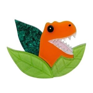 *VERY RARE* Peak-A-Saurus Rex Dinosaur Brooch from Erstwilder
